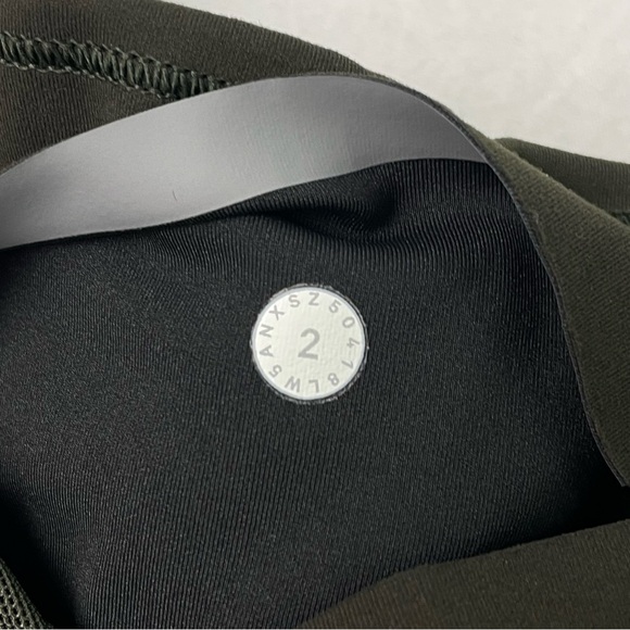 Lululemon Athletica Women's Olive Green Stretch Mid Rise Leggings Size 2 - Picture 4 of 7